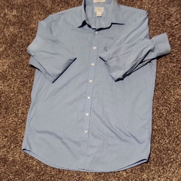 L.L. Bean Other - L.L. Bean Blue Casual Button Down Shirt with Subtle Pattern